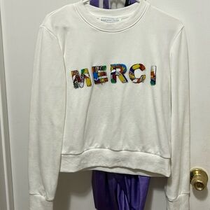 Endless Rose beaded “merci’” sweatshirt
